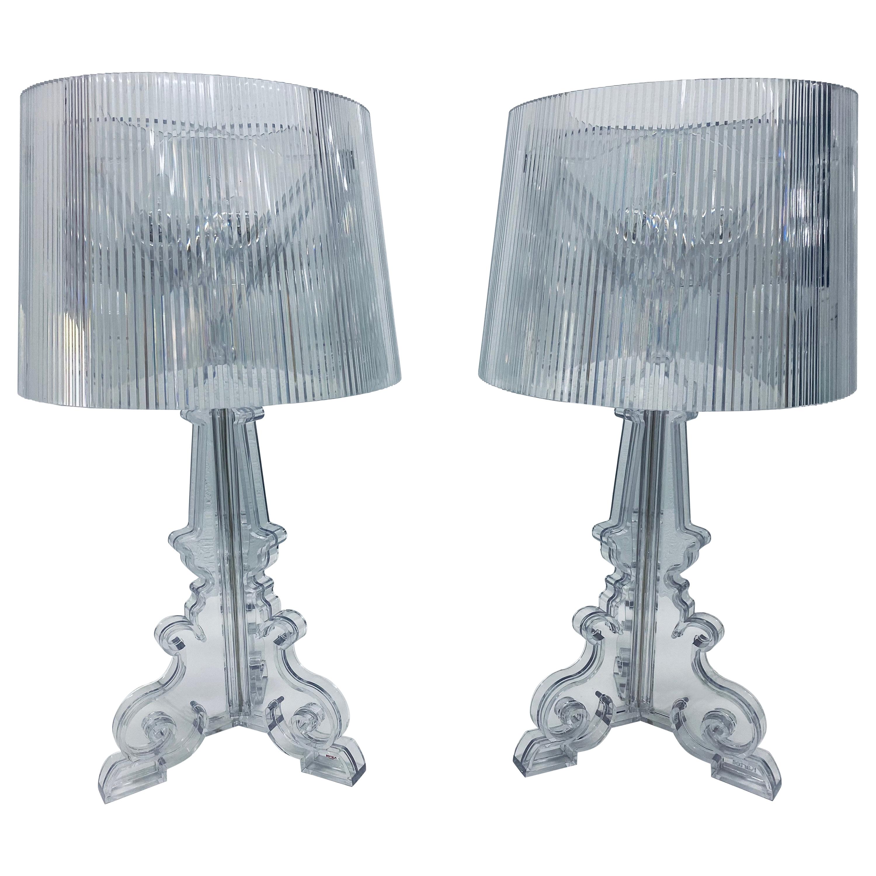Ferruccio Laviani Crystal "Bourgie" Lamps for Kartell, a Pair