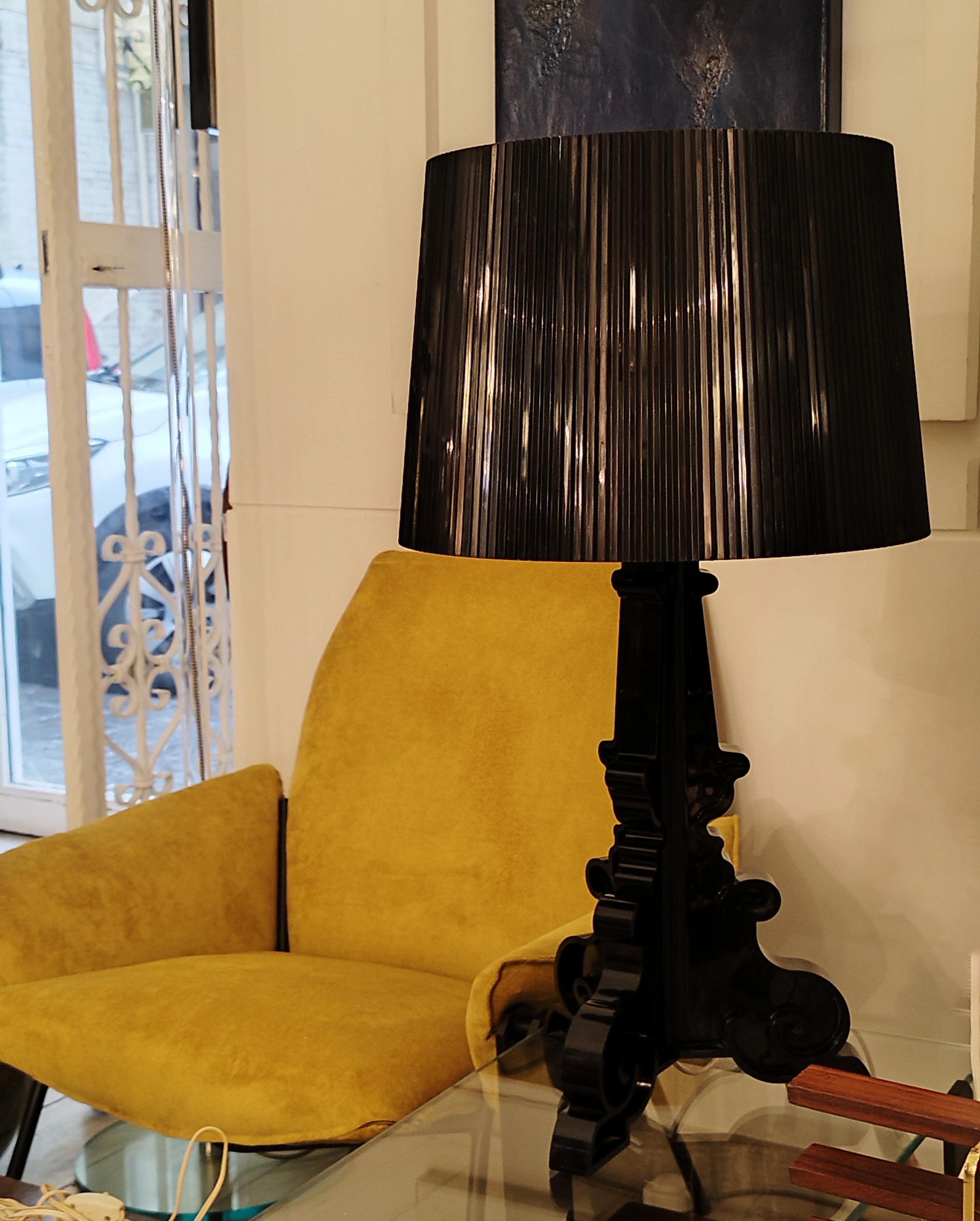 Plastique Lampe de table « Bourgie » noire Ferruccio Laviani pour Kartell, Italie 2015 en vente