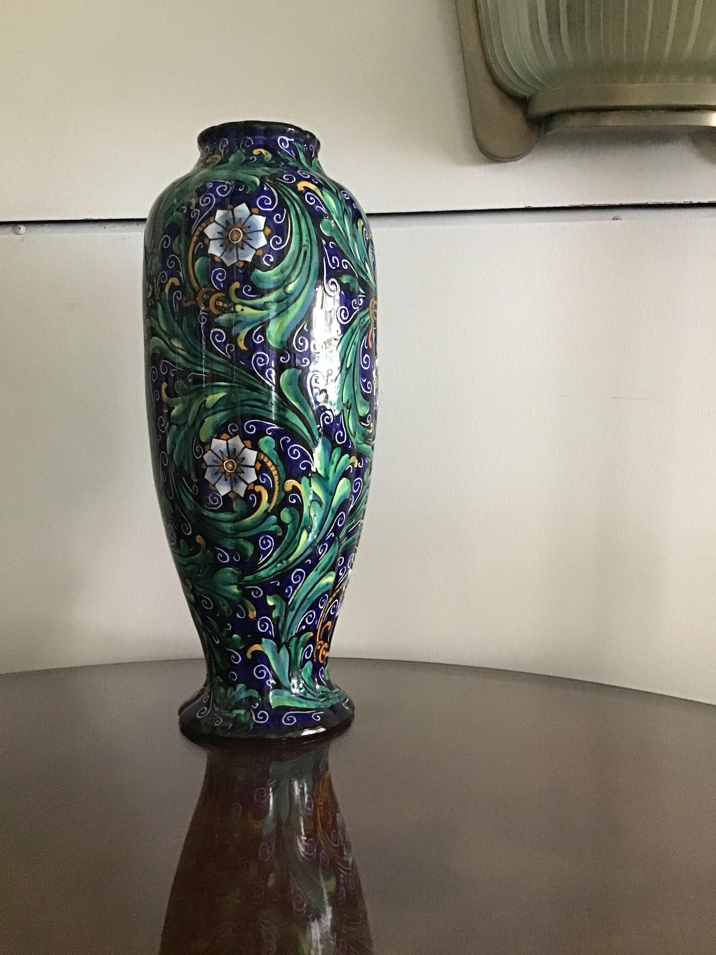 Italian Ferruccio Mengaroni Vase Ceramic 1940 Italy For Sale