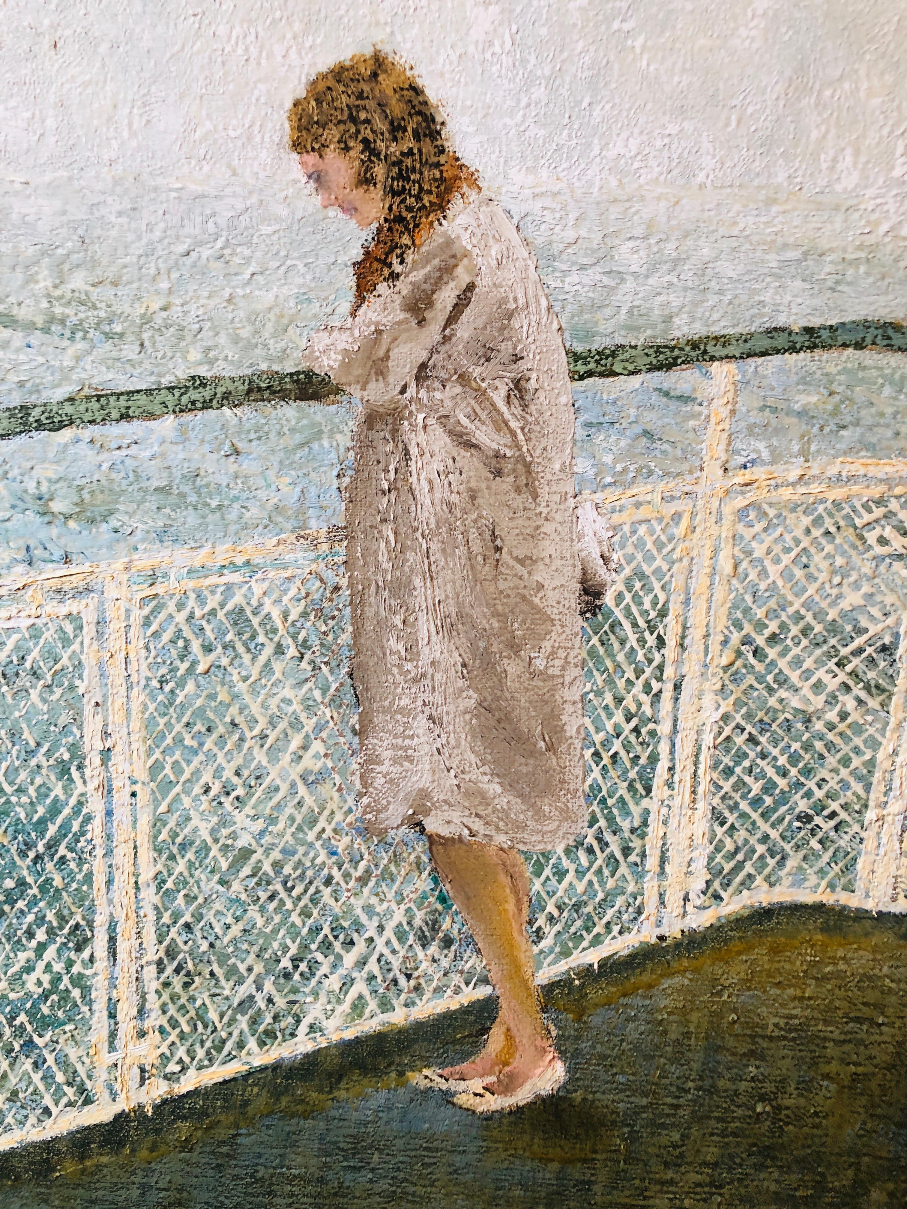 American Ferry Passenger Oil on Canvas
