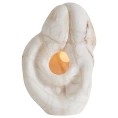 "Fertility Form" Table Lamp in Carved Stone by Rogan Gregory