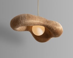 "Fertility Form Upholstered Light Sculpture" in cowhide by Rogan Gregory