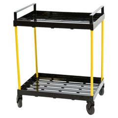 Festa Mobile Fernand Cart Table in Powder-Coated Aluminum by altreforme
