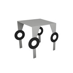 Festa Mobile Zelda Side Table in Powder-Coated Aluminum by altreforme