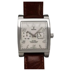 Used Festina F12 Steel Mens Watch - Owned & Worn By Harry Bellafonte with COA