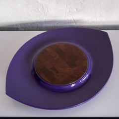 Festivaal Tray in Purple Lacquer with Teak Insert by Jens Quistgaard for Dansk