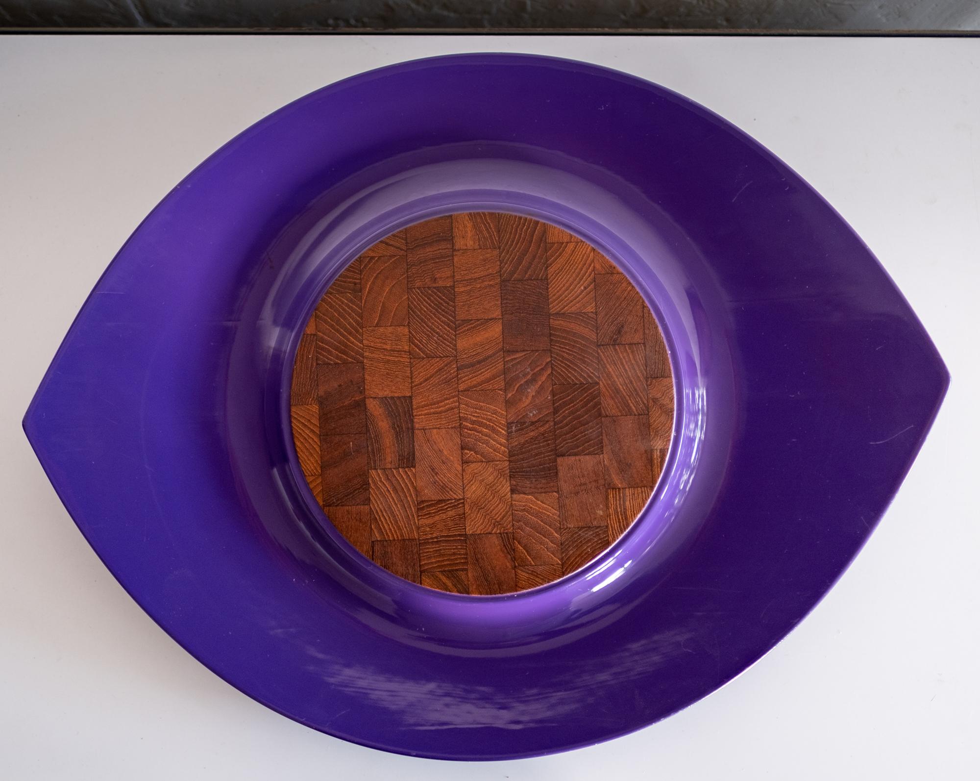 purple lacquer tray