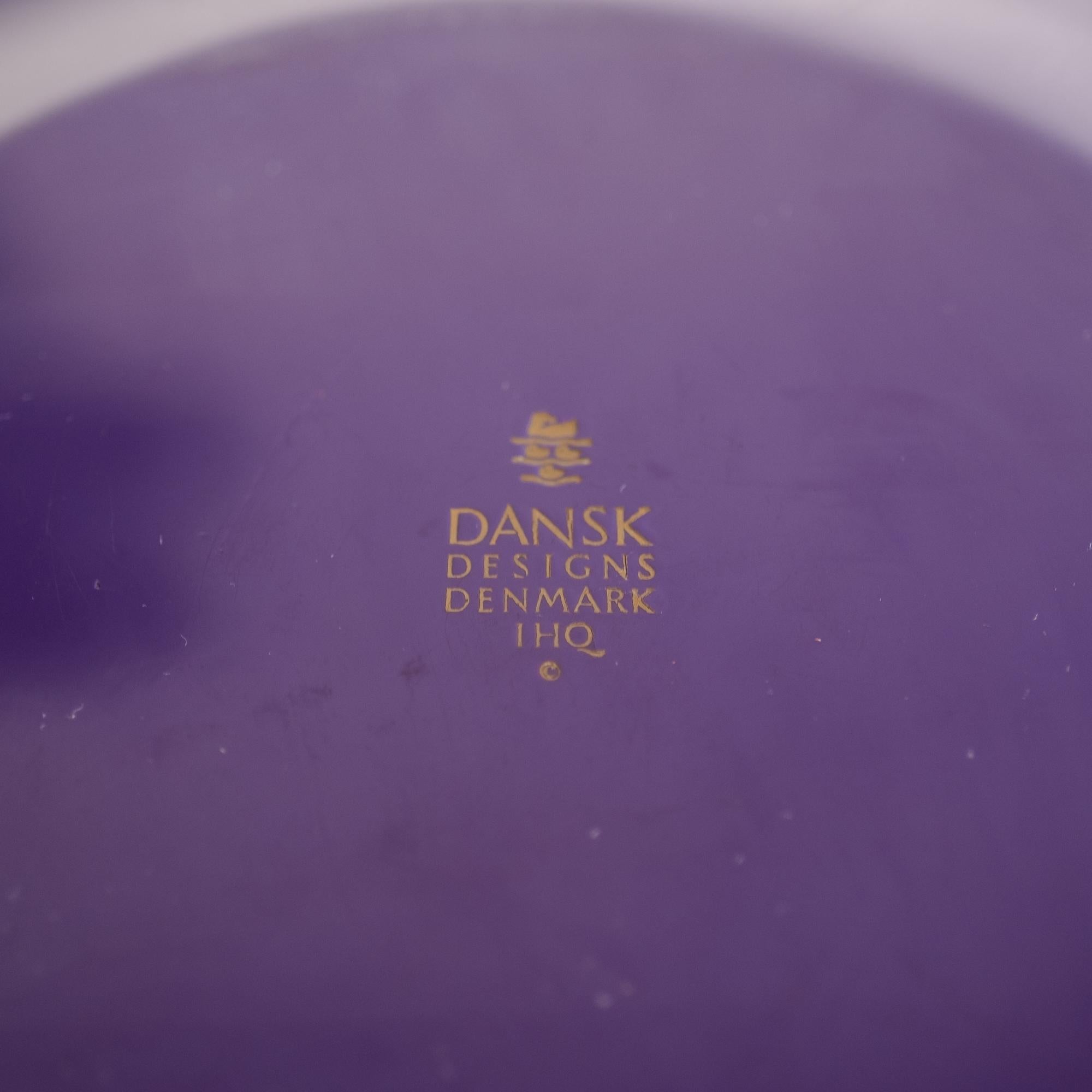 Festivaal Tray in Purple Lacquer with Teak Insert by Jens Quistgaard for Dansk In Good Condition In San Diego, CA