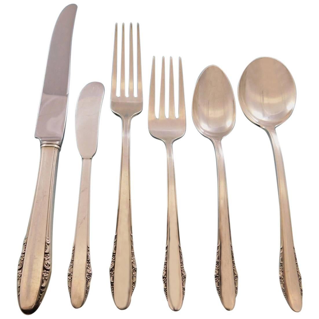 Festival by Lunt Sterling Silver Flatware Set for Eight Service 48 Pieces For Sale