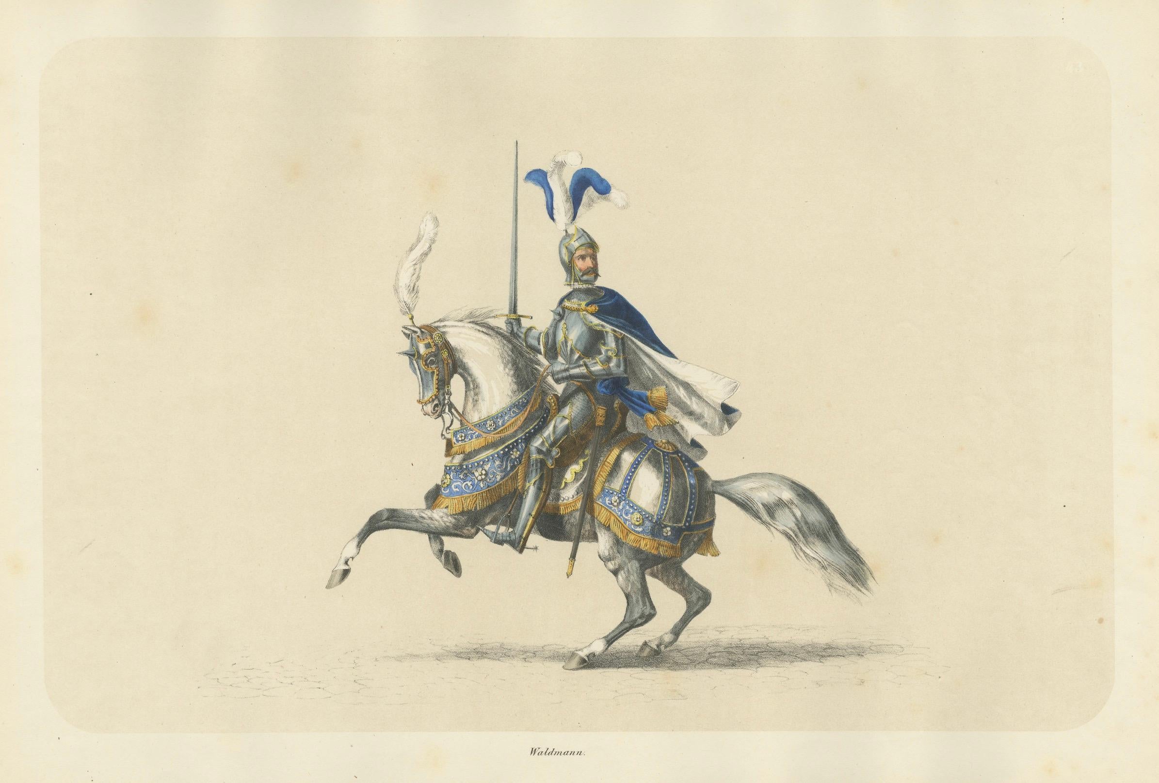 Festival Cavalcade – The Waldmann Knight in Majestic Parade, Published in 1855 For Sale 1