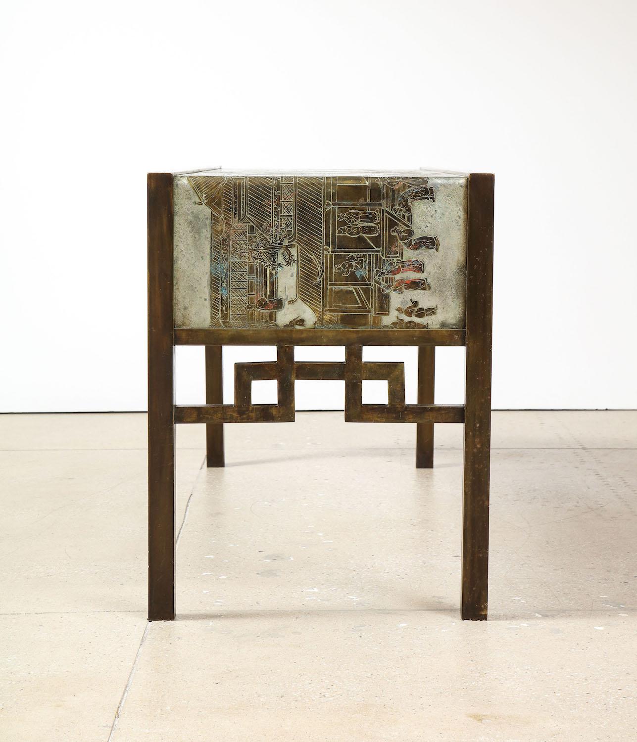 Modern Philip and Kelvin LaVerne Table For Sale