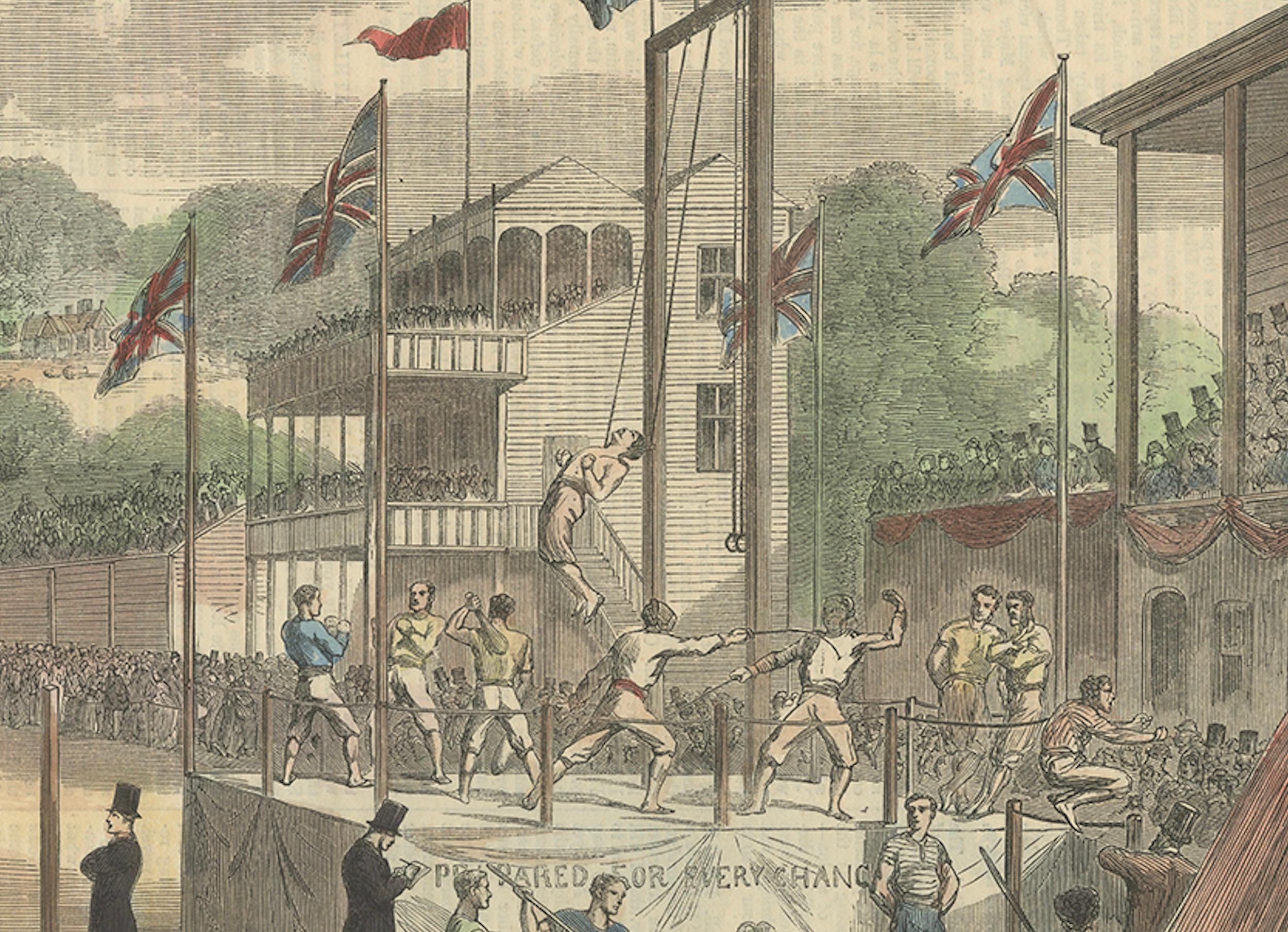 Festive Athletics: The Annual Manchester Athletic Festival, The Racecourse, 1877 In Good Condition For Sale In Langweer, NL