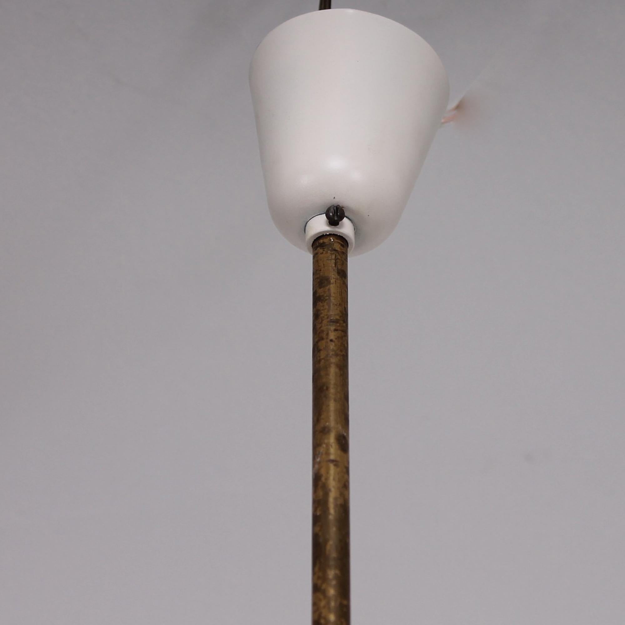 1950s Italian Colorful Modernist Chandelier Pendant Lamp Arredoluce 1