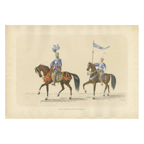 Festive Parade, Switzerland – Adrian von Bubenberg & His Household Banner, 1855