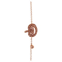 Festive Shine: 18kt Gold Bracelet with Diamond-Studded Pumpkin