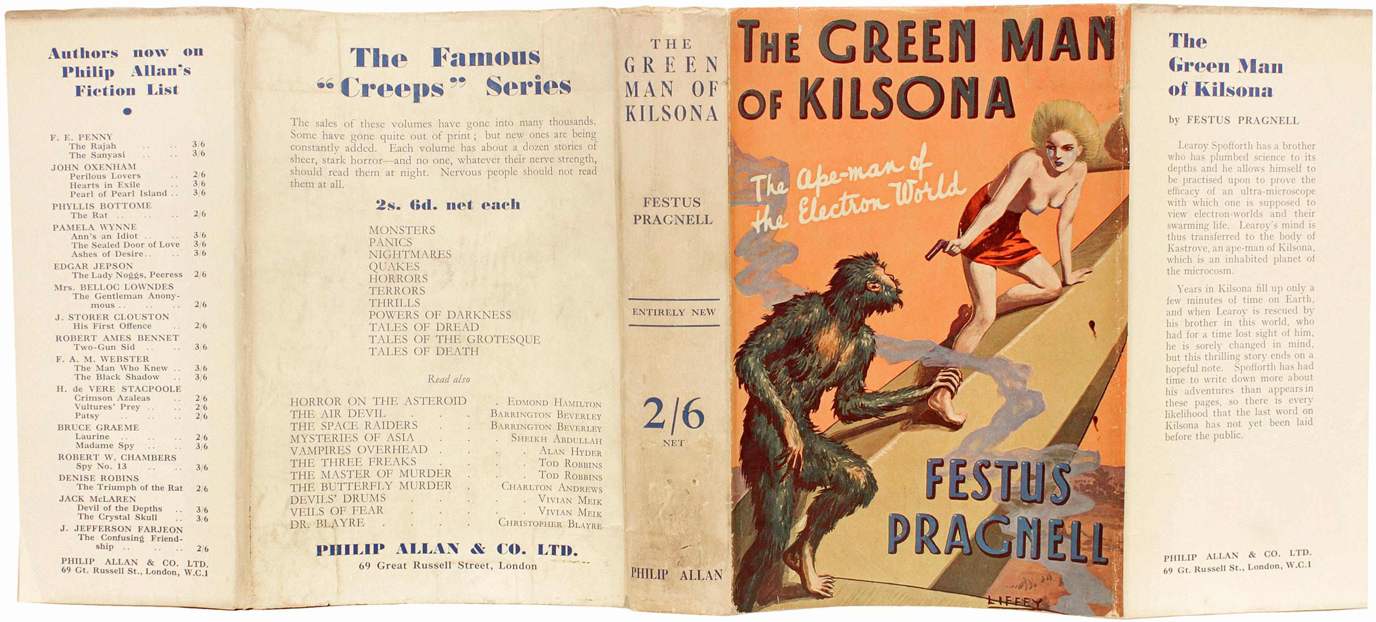 Festus Pragnell, l'homme vert de Kilsona, premire dition d'exemplaire de prsentation, 1936 en vente 2