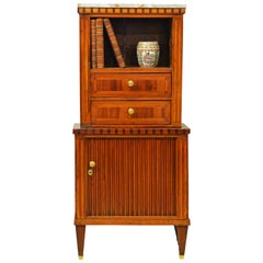 Fetching Small Austrian Italian Inlaid Tambour Door Chiffonier