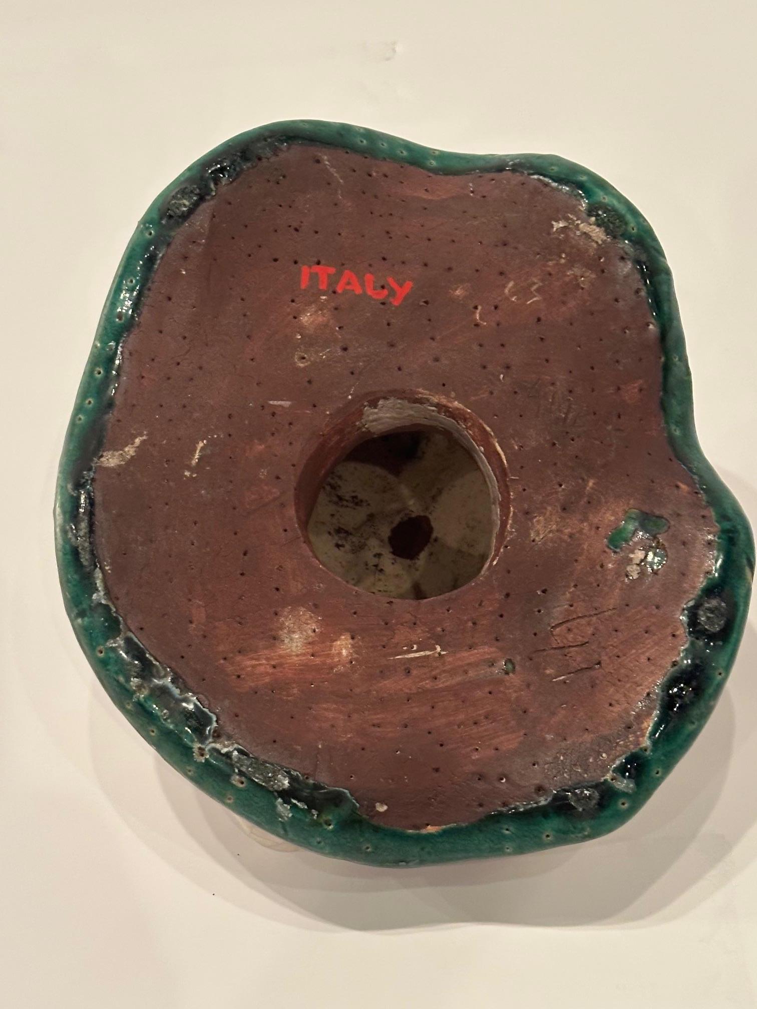 Accattivante scultura di rana in ceramica smaltata italiana vintage in vendita 2