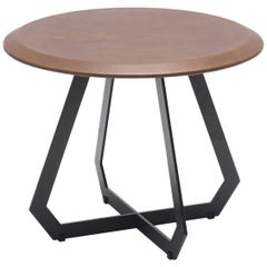 Fetish Table Black and Brown Leather / Small, Side Table
