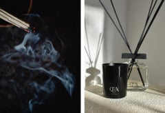 Bougie intérieure Feu de Bois avec cachemire Musk et touches de cèdre