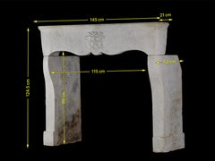 Feudal Historic Fireplace Surround In Limestone For Timeless White Interior Deco