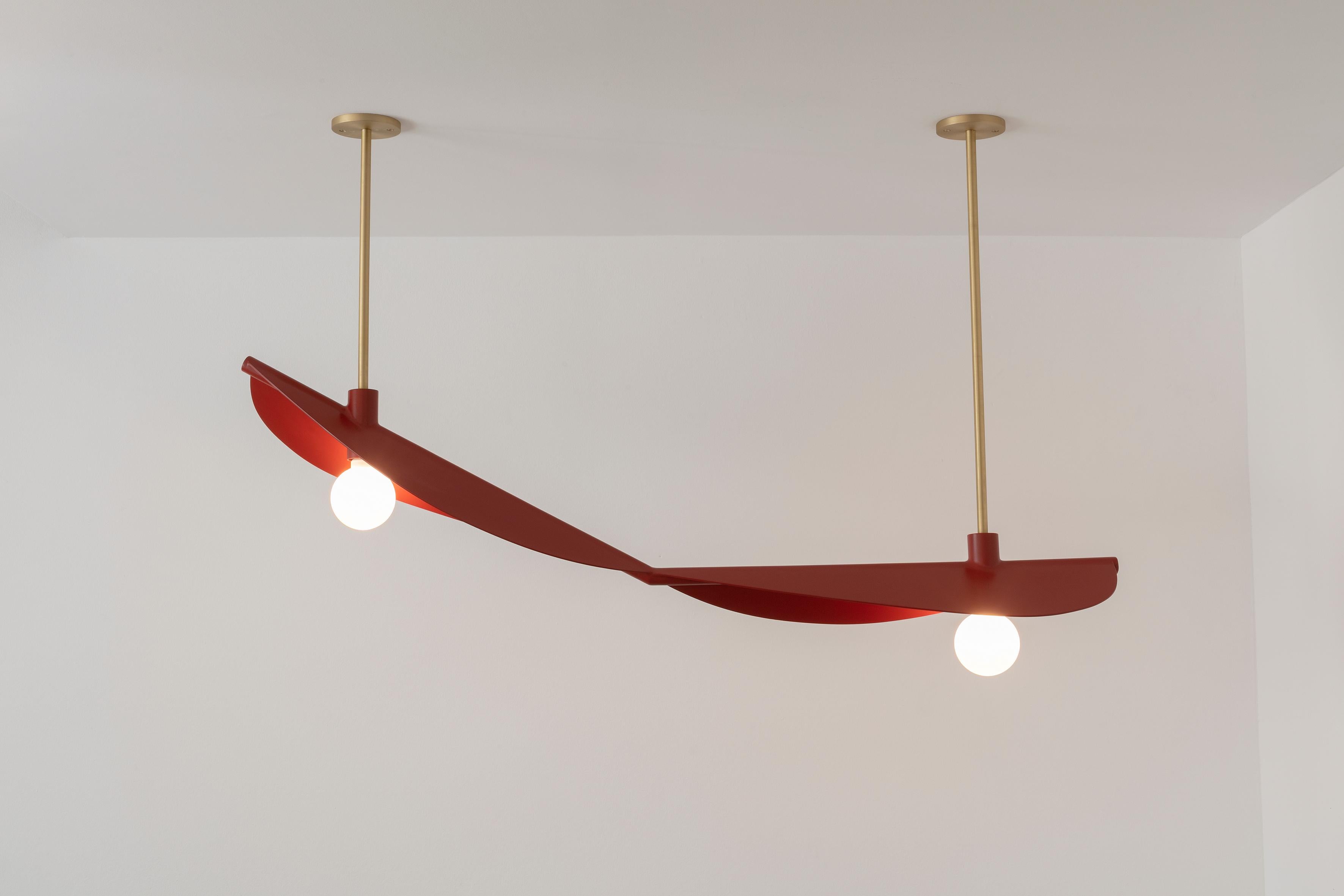 Feuillage Duo Ceiling Mounted Burgundy, Carla Baz In New Condition For Sale In Geneve, CH