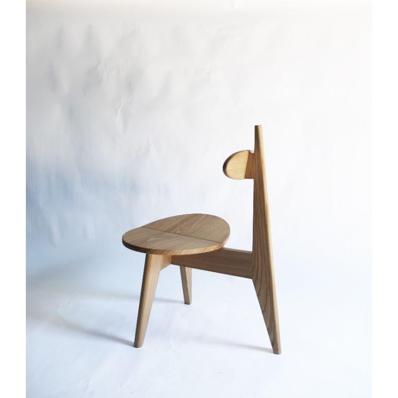 Feuille Chair by Eloi Schultz
Materials: Solid Chesnut, Oiled finish
Dimensions: 95 x 62 x 68 cm

Eloi Schultz graduated as an architect at the Ecole Nationale de la Villette, then as a cabinetmaker at the School of Furniture in Paris. In his
