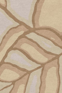 Feuilles Custom Made Hand-Knotted Natural Wool Rug by Allegra Hicks