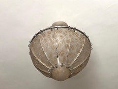 Feuilles de Charme Glass Ceiling Fixture by René Lalique, France 1920s