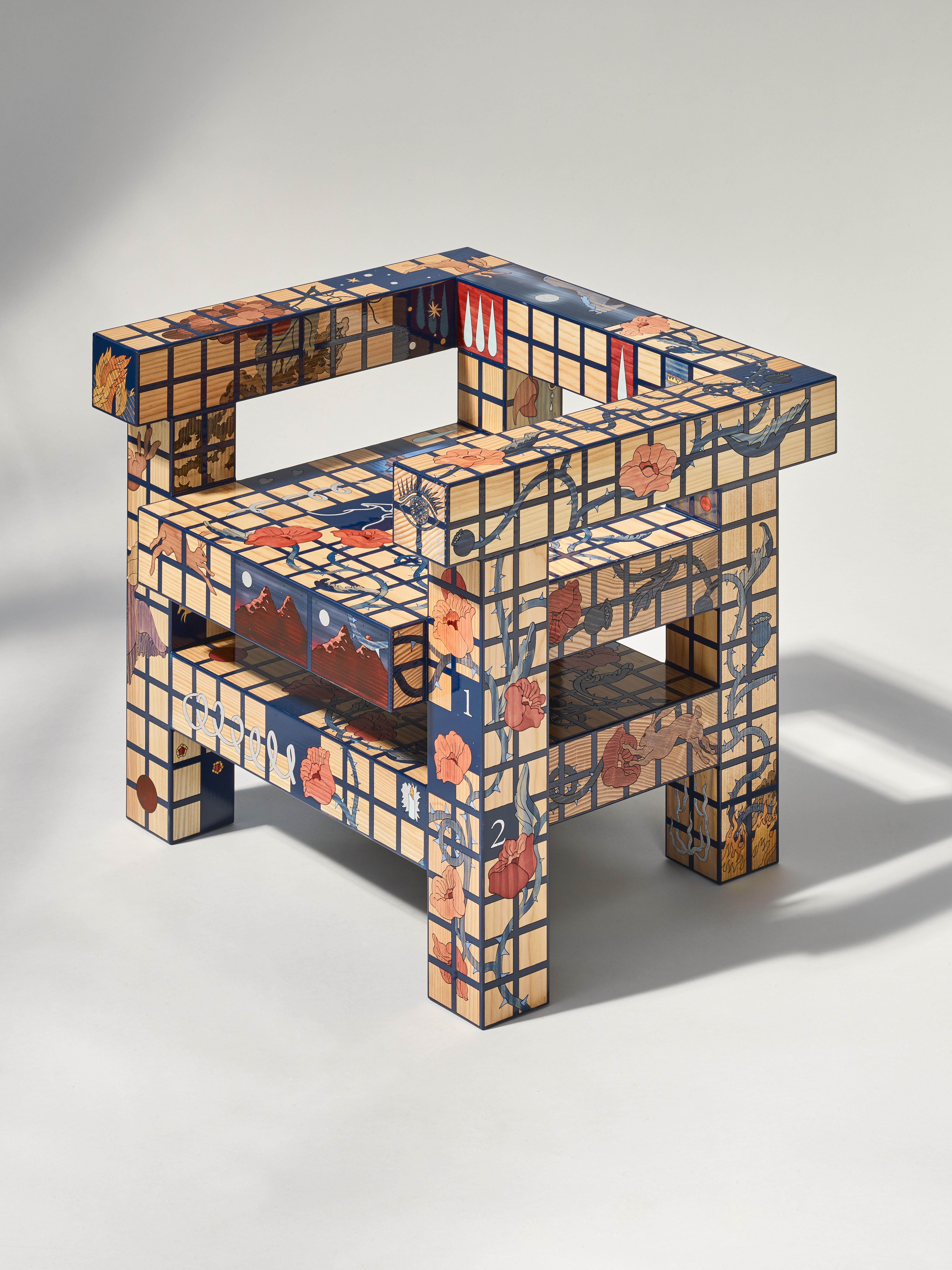 Fever Dreams Armchair by Laurids Gallée

This sculptural armchair by Rotterdam-based designer Laurids Gallée is a striking fusion of craftsmanship and contemporary design. Crafted from Oregon Pine and finished with acrylic varnish, the piece