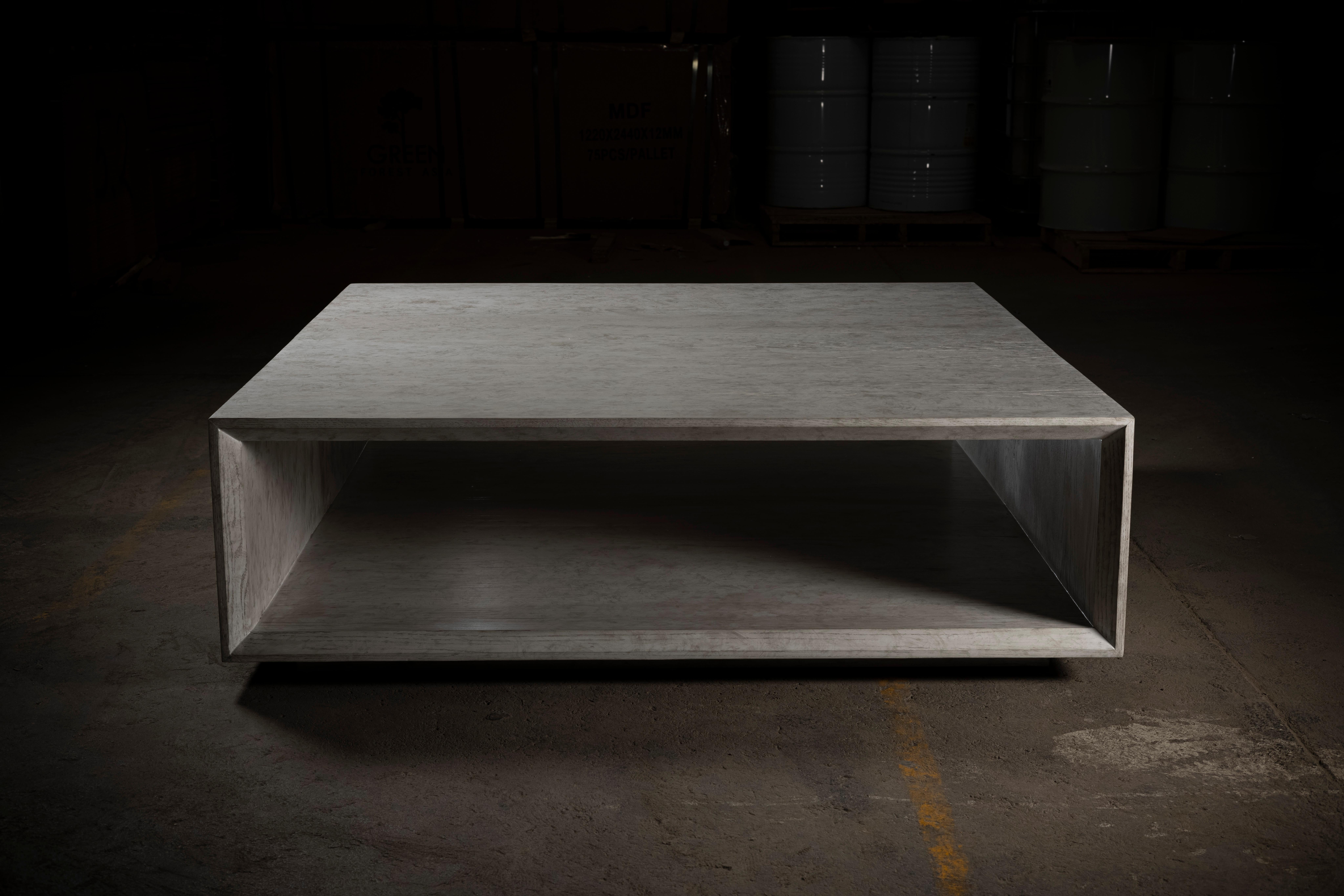 baja grey oak square coffee table