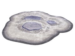 FEYRE Hand Tufted Modern Shaped Silk Rug in Grey - Violet Colour by Hands