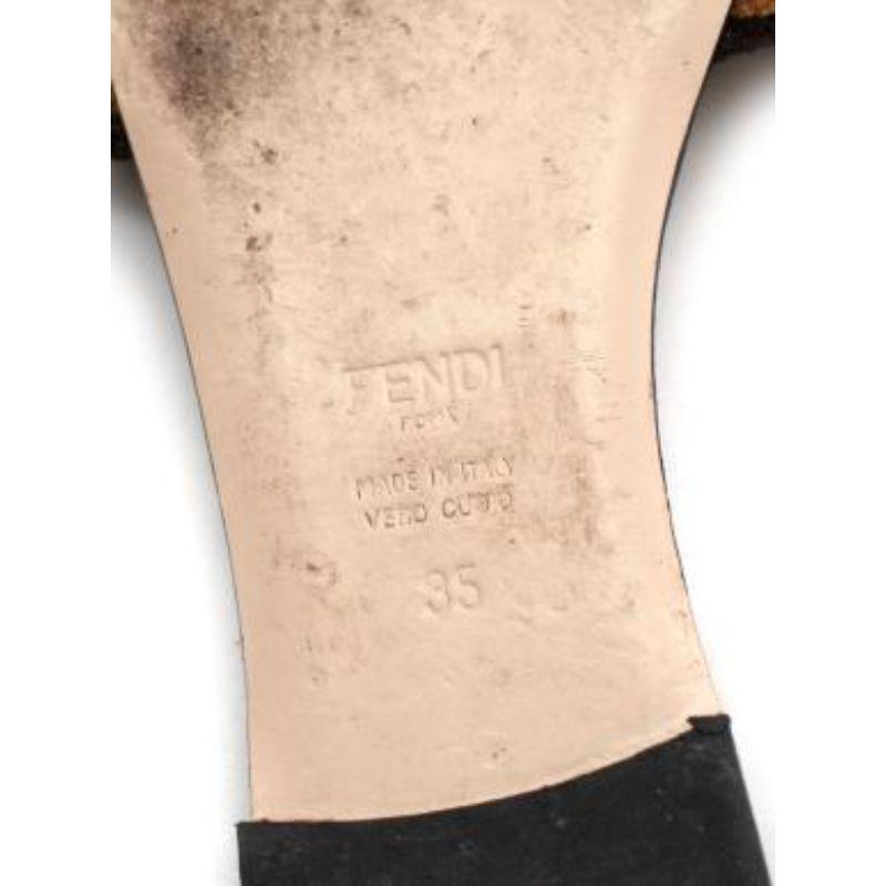 Toboganes de terciopelo jacquard negro FF en venta 4