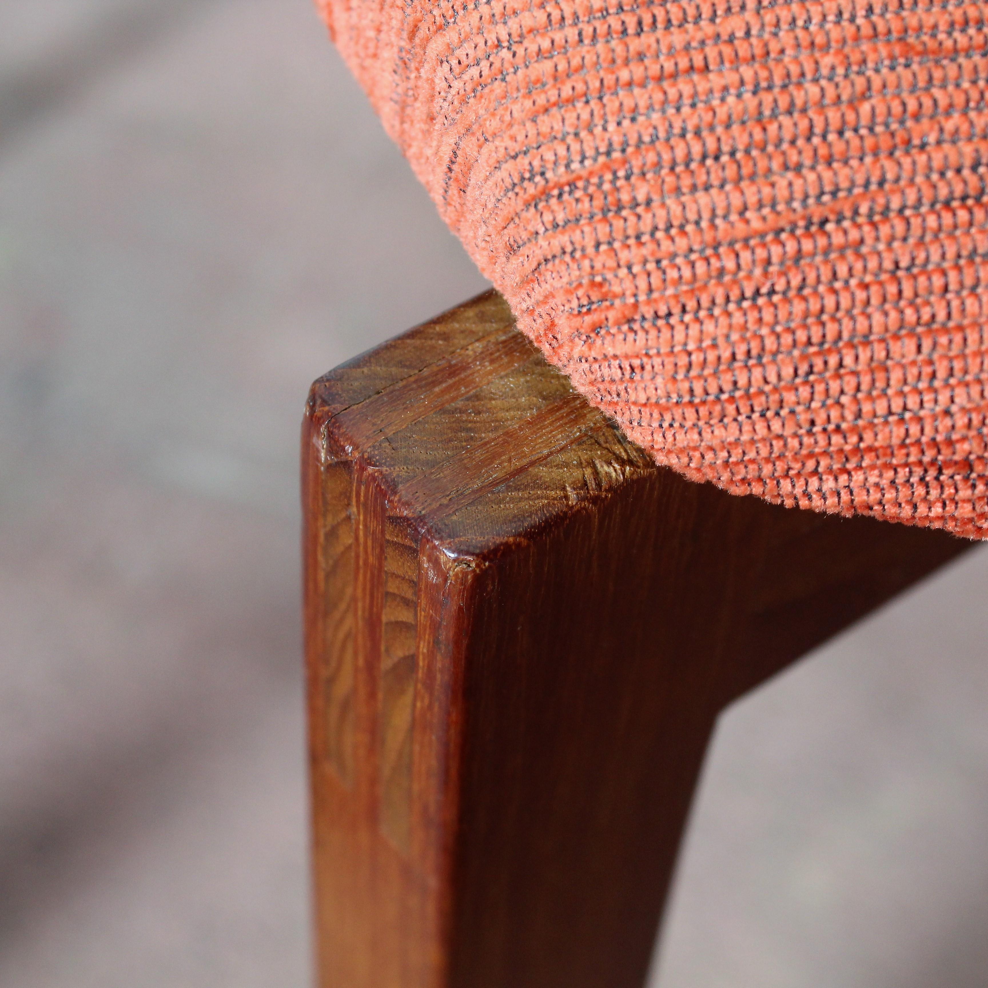 Midcentury Teak Wooden Chairs FF Caffrance 1960 Set of 4 2