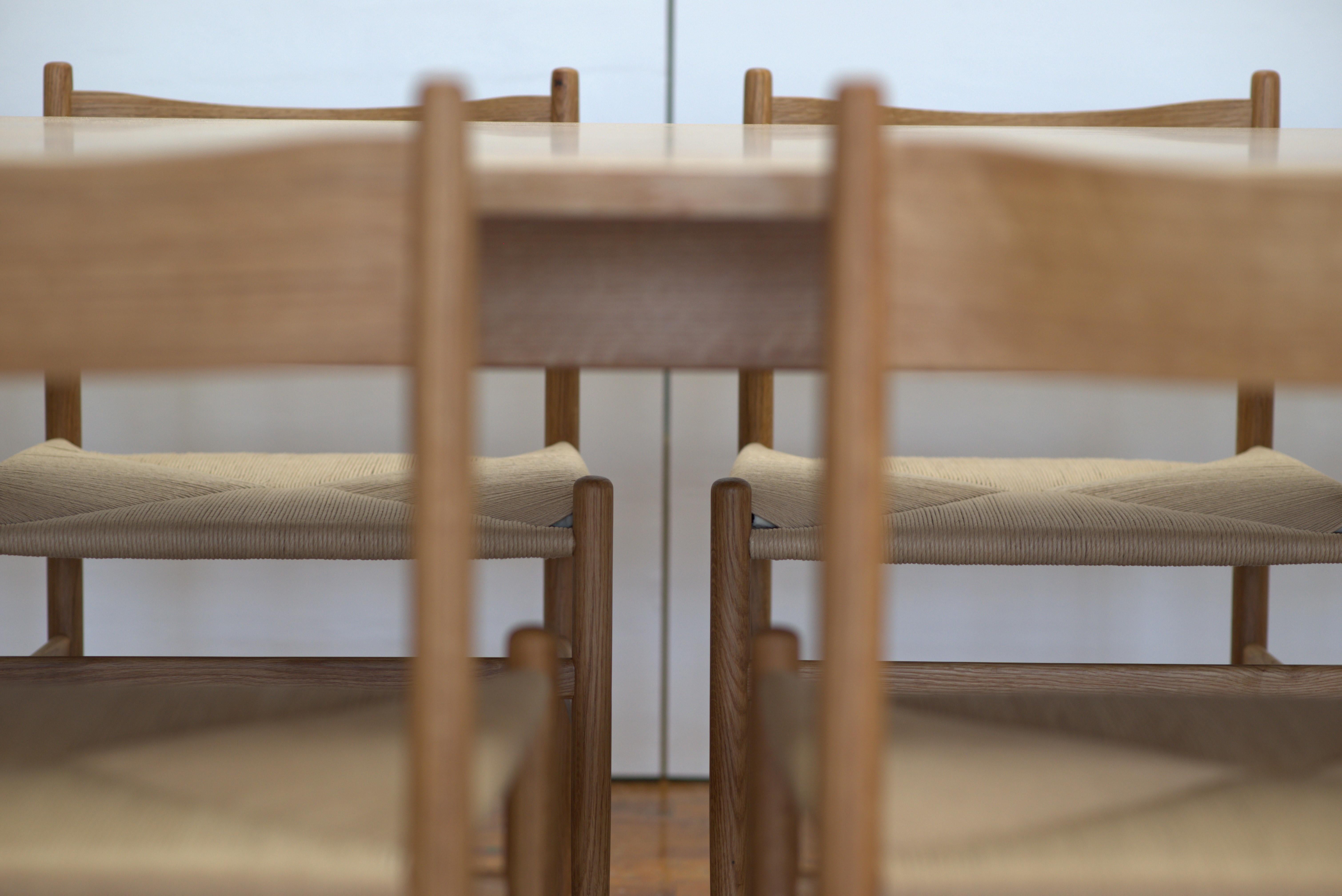 Chaise de salle à mangerFF01 avec assise en cordon papier par Stokes Furniture en vente 2