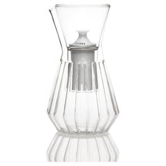 fferrone Contemporary Czech Fluted Talise Glass Water Filter Carafe Pitcher