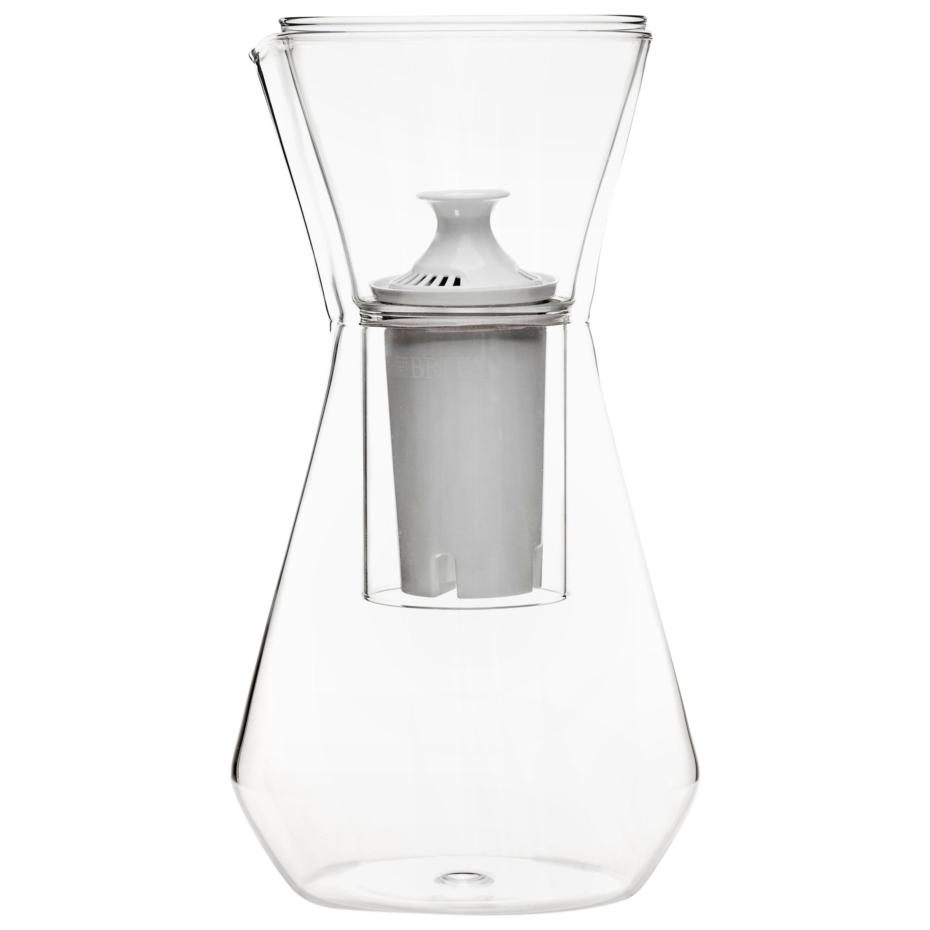 fferrone Contemporary Czech Minimal Talise Glass Water Filter Carafe Pitcher