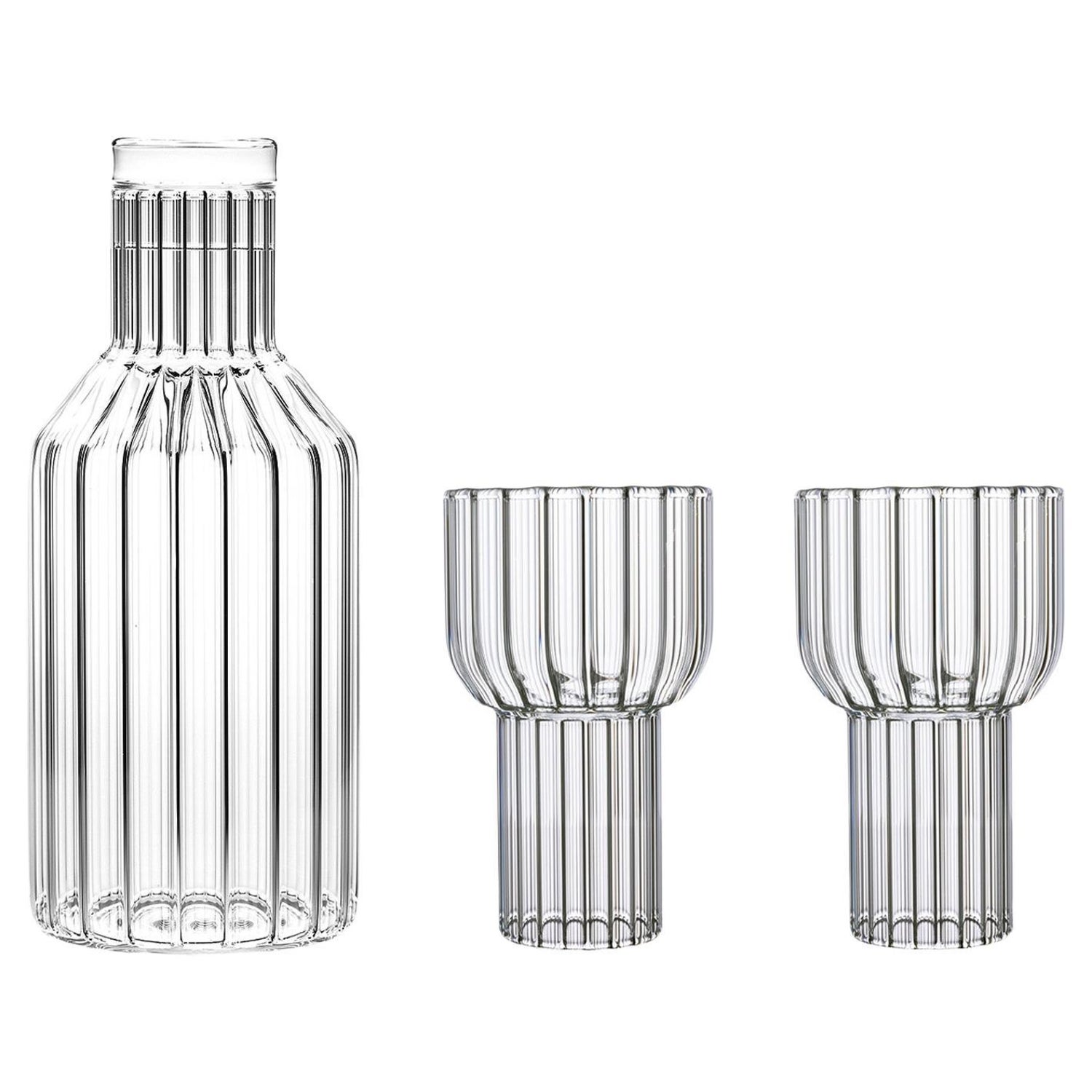 Tiffany and Co. Crystal Bedside Water Carafe with Glass at 1stDibs