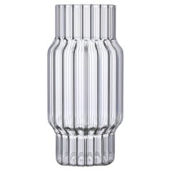 fferrone Contemporary Handcrafted Czech Fluted Glass Albany Large Vase 