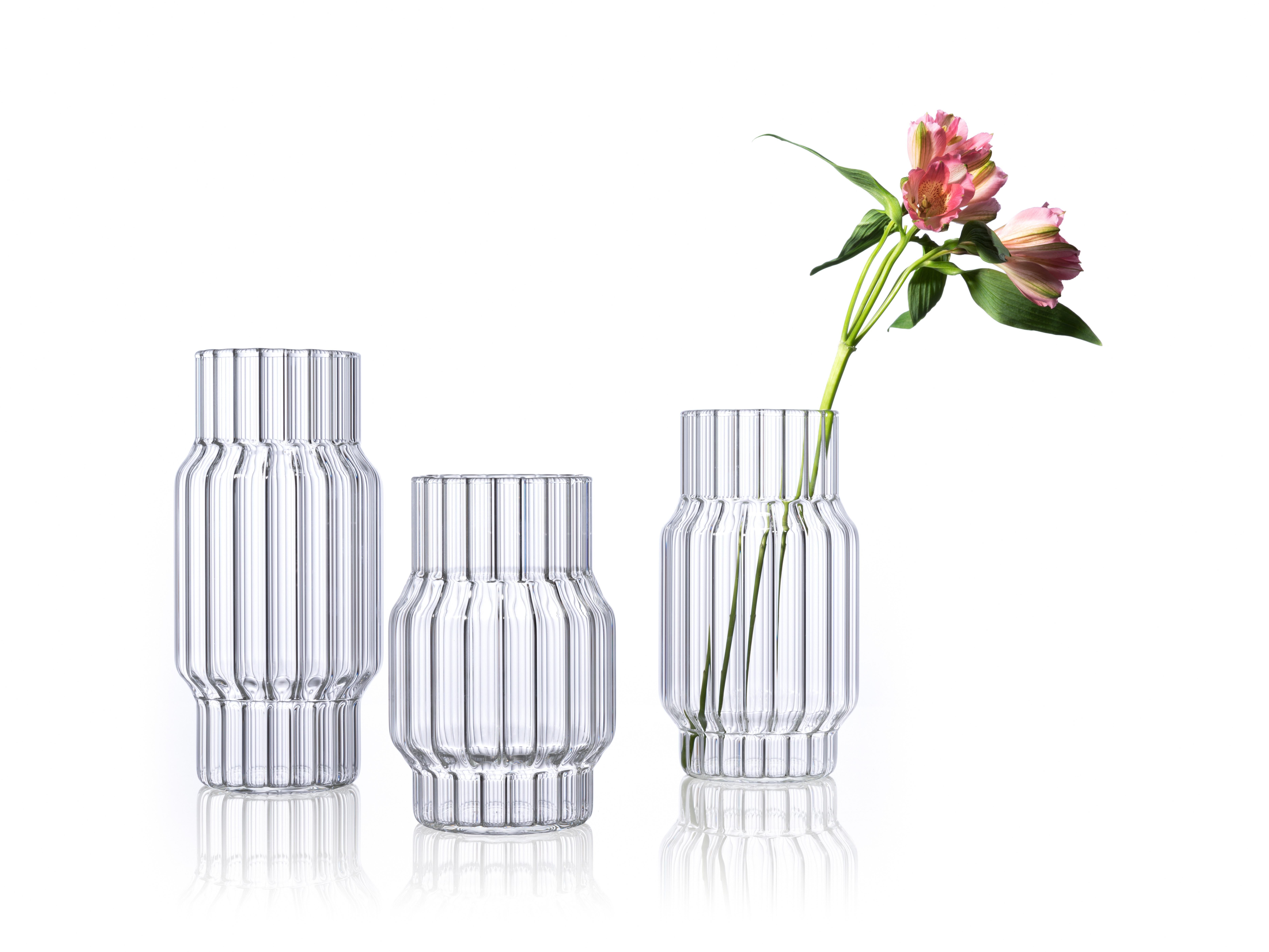Albany Small, Medium & Large Vases - Set of 3 Glass

This set of 3 designer vases looks beautiful together or alone and makes an eye-catching addition to any shelf or table in your home. 

The Albany Vase inverts tradition with intricate fluting