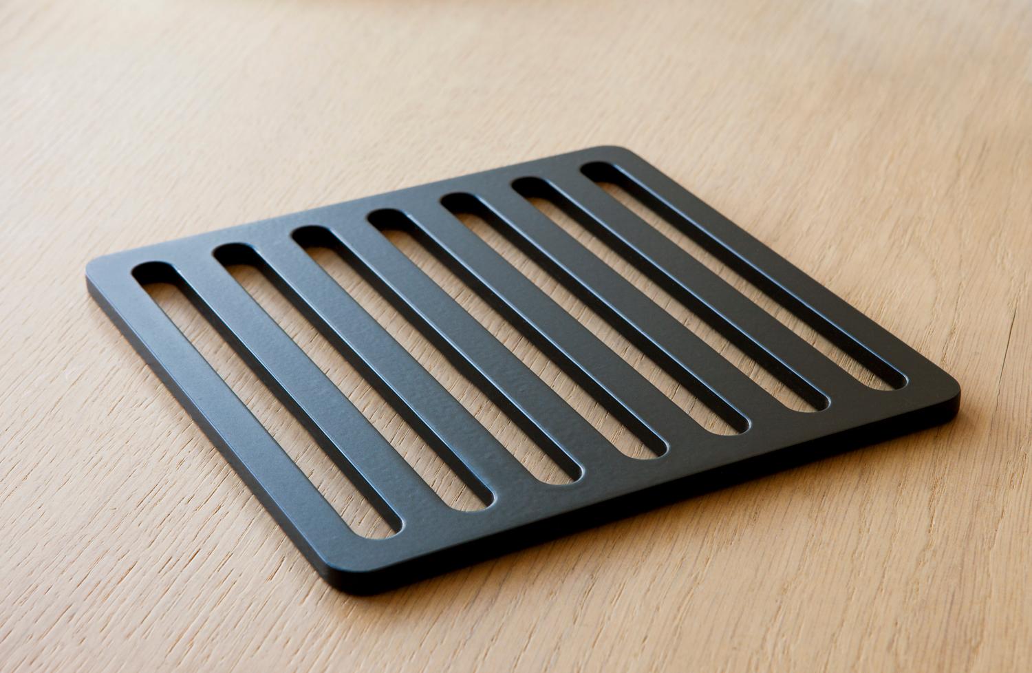 Modern fferrone Contemporary Handcrafted Trivet of Anodized Aluminum For Sale