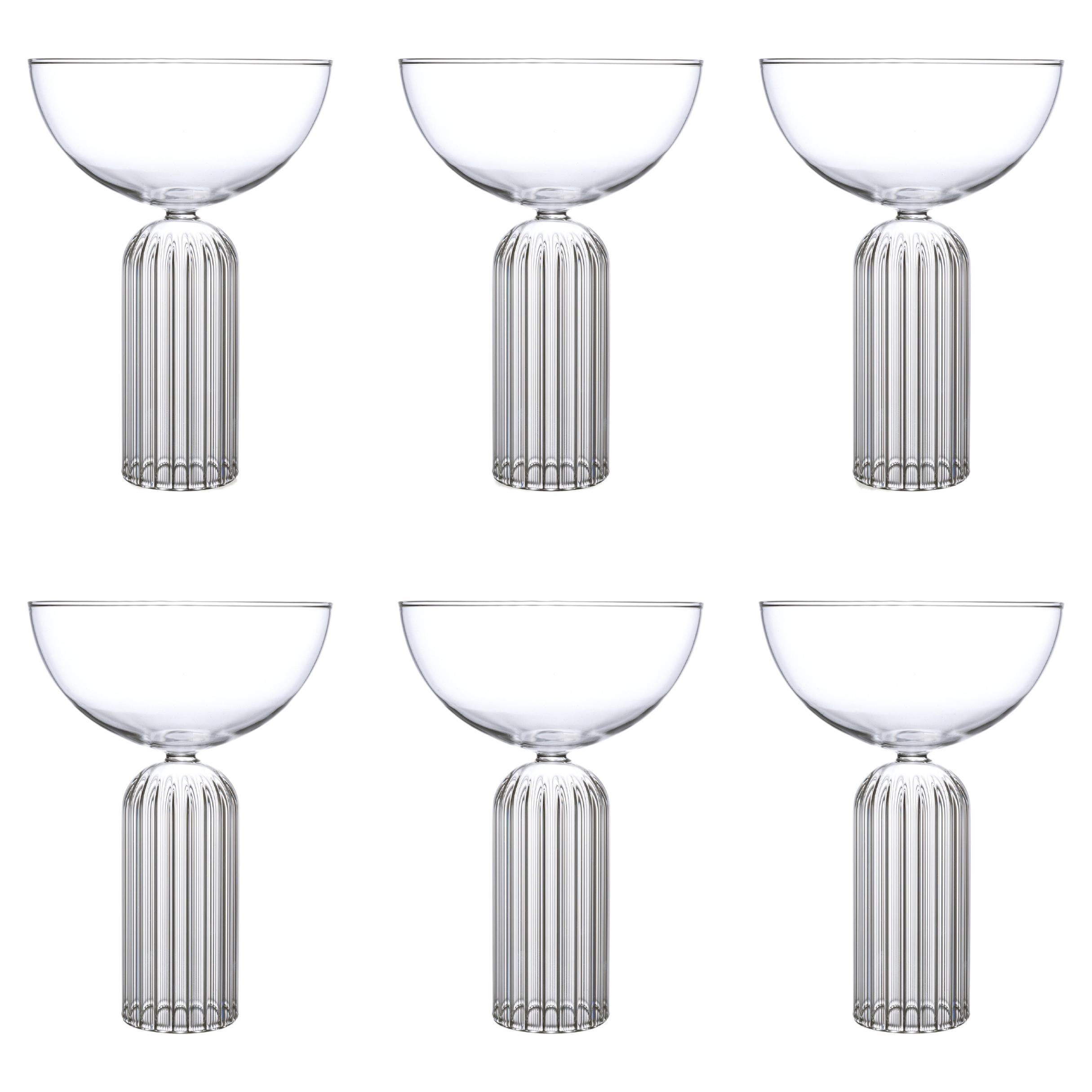 fferrone Contemporary set of Six Champagne Coupes  For Sale