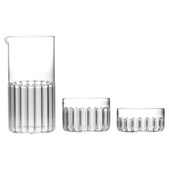 fferrone Contemporary Cocktail Carafe with Large and Medium Finger Bowls