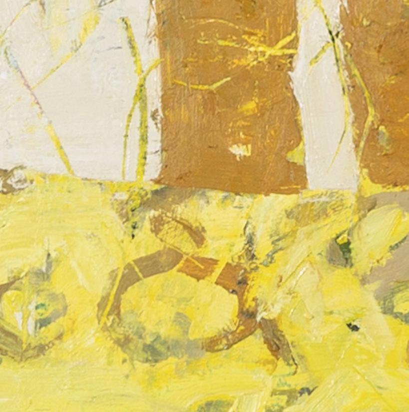 Curioso vaso sull'oro dell'imperatore, 2020 - Pittura a olio di fiori con rosa in vendita 1