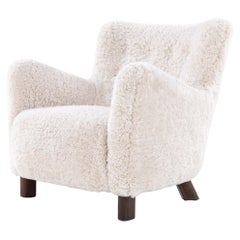 FH 1669 – Sessel aus Lammfell von Fritz Hansen, 1930er Jahre