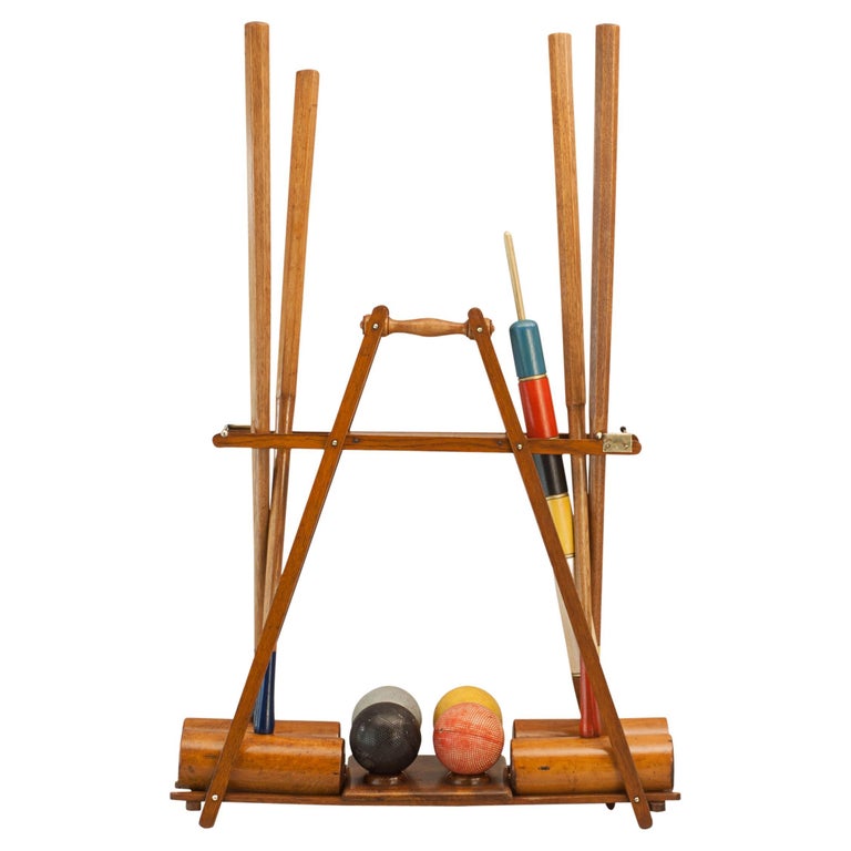 F.H Ayres Croquet Set on Usborne Croquet Stand For Sale at 1stDibs
