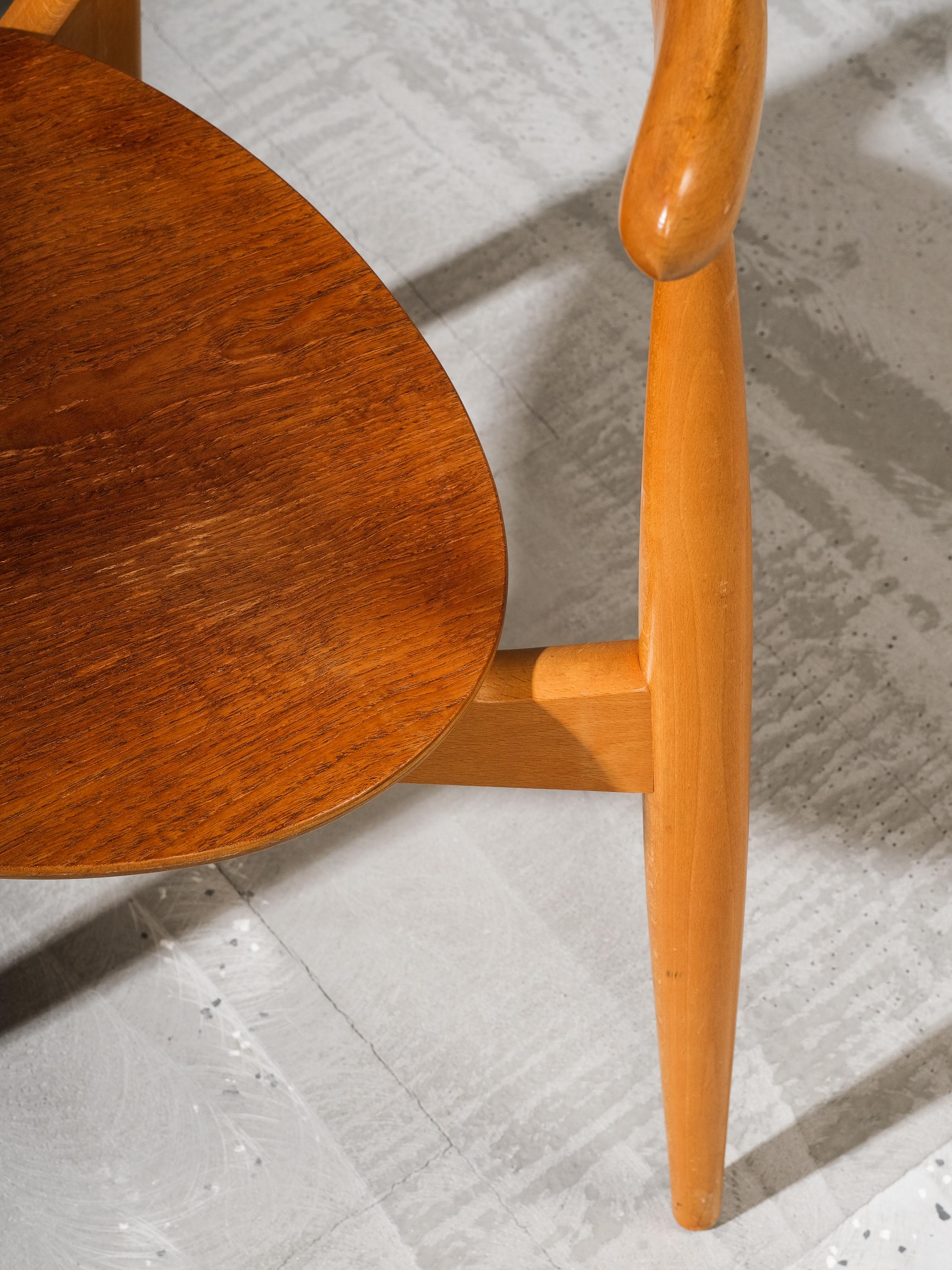 Sedie da pranzo modello FH4103 Heart di Hansen per Fritz Hansen, Danimarca, anni '50 in vendita 3