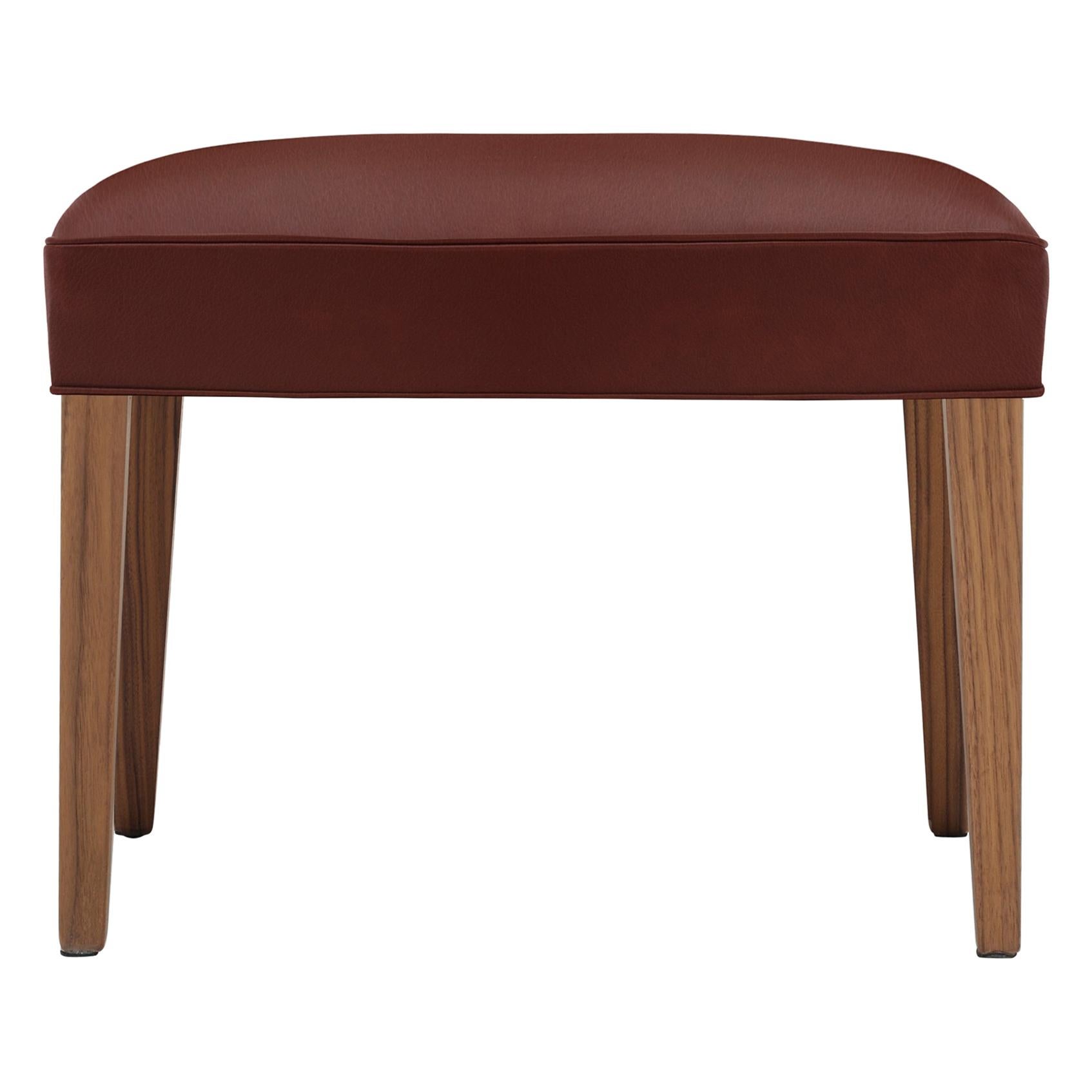 Red (Sif 93) FH420 Heritage Footrest in Walnut Oil by Frits Henningsen