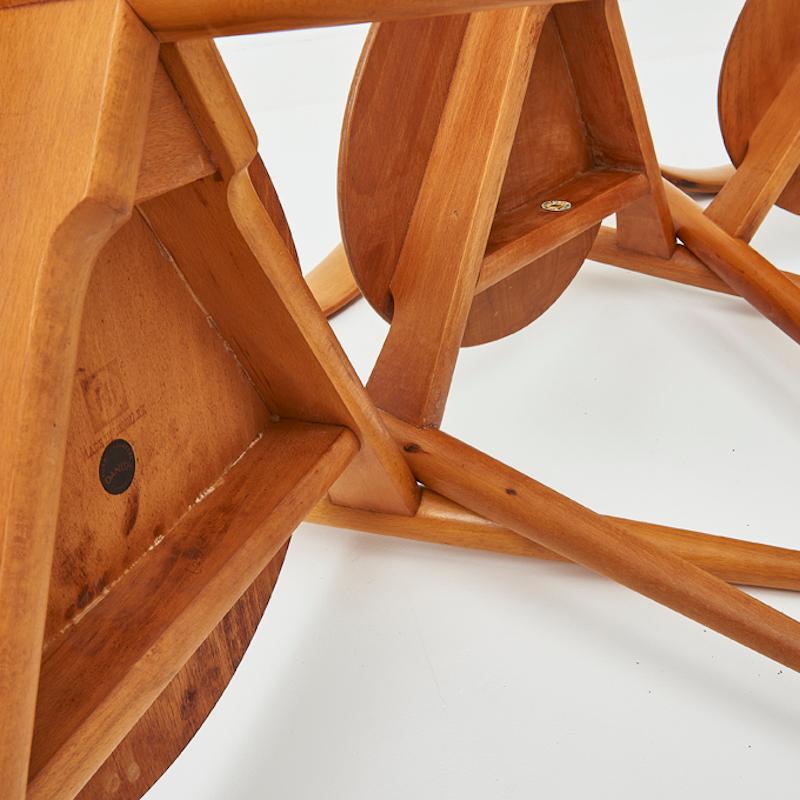 FH4602 dining set by Hans J. Wegner, 6 chairs + table for Fritz Hansen, 1950s 3