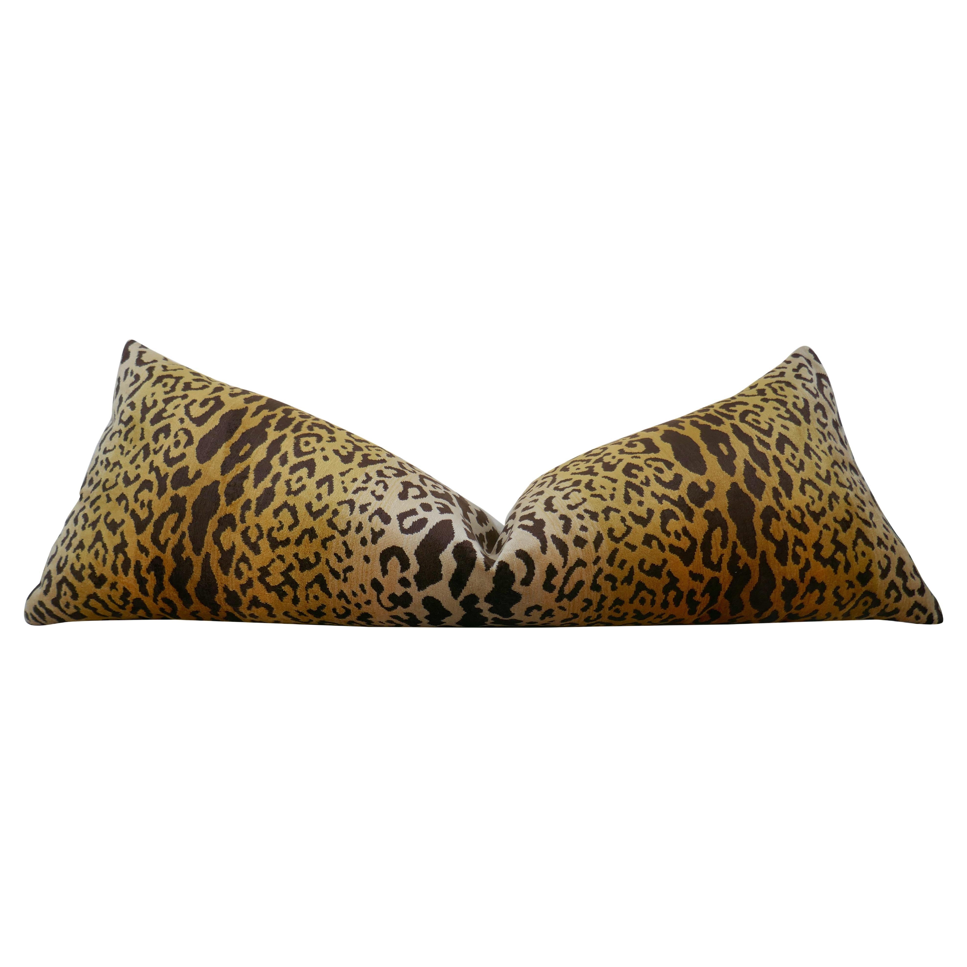 scalamandre leopard pillow